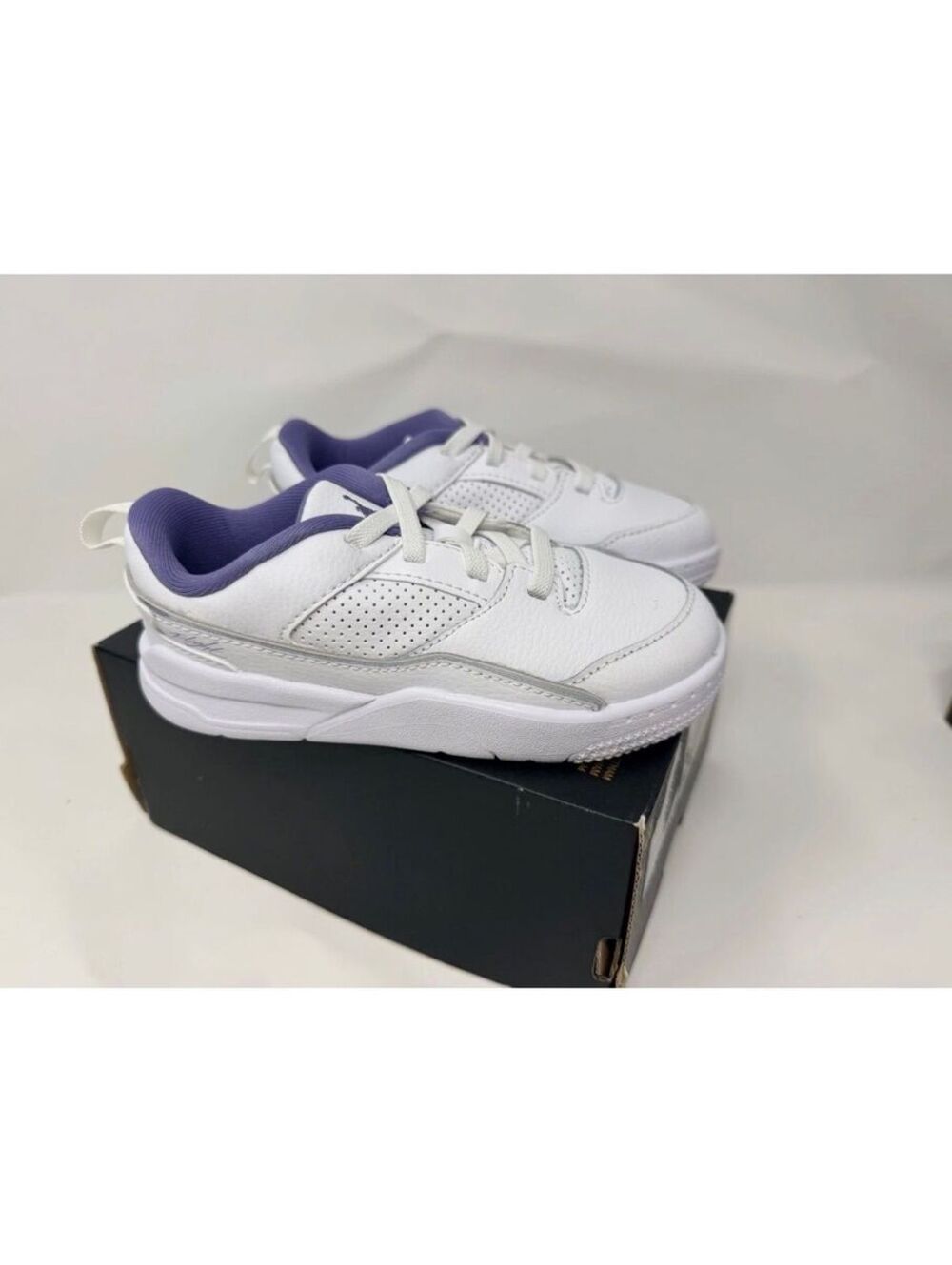Nike Jordan Flight Court TD White Dusty Amethyst  10 Toddler Child HF3331-115